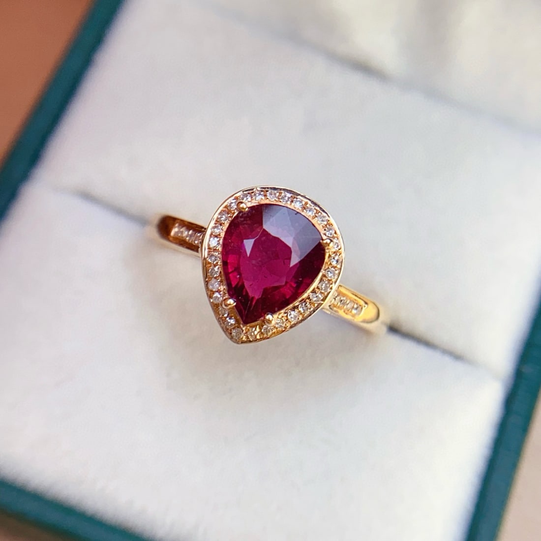 14k Gold 1.25 Ct Natural Tourmaline & Diamond Ring - 6
