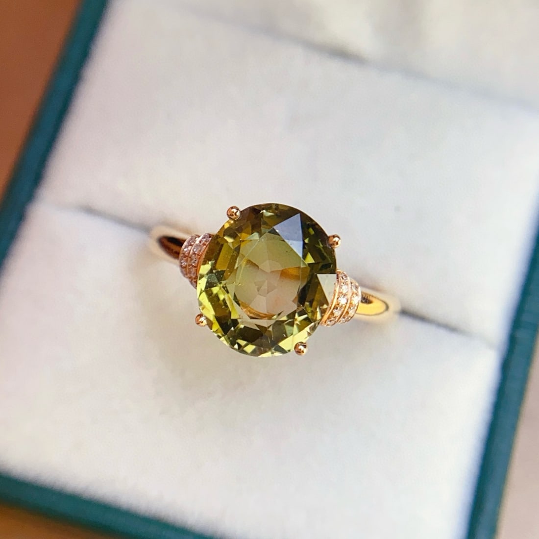 14k Gold 3.4 Ct Natural Tourmaline & Diamond Ring - 3