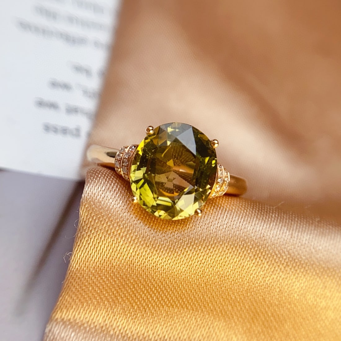 14k Gold 3.4 Ct Natural Tourmaline & Diamond Ring - 5