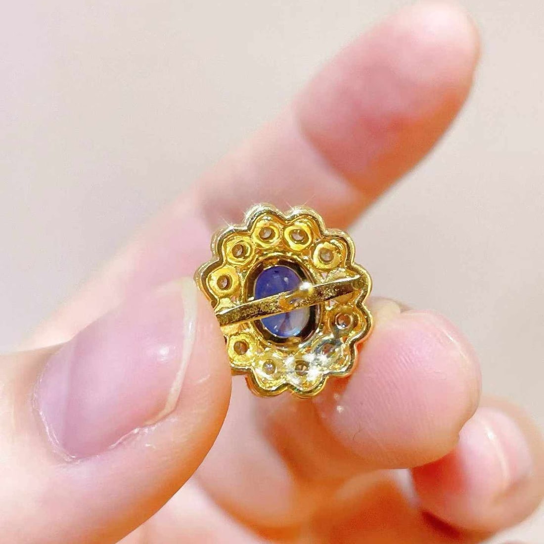 14k Gold 3.16 Ctw Natural Sapphire & Diamond Earrings - 2