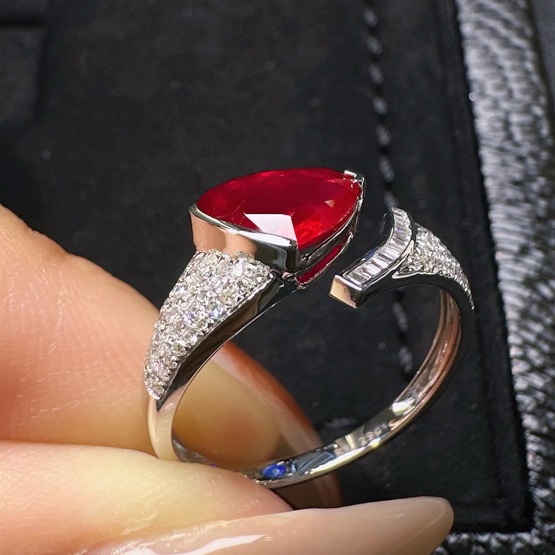 14k Gold 1.29 Ct Natural Ruby & Diamond Ring - 4
