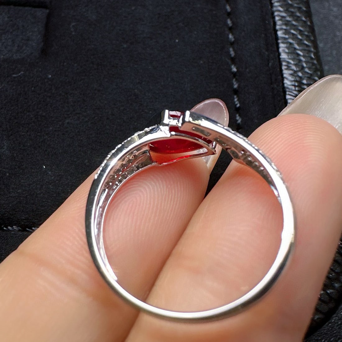 14k Gold 1.29 Ct Natural Ruby & Diamond Ring - 5