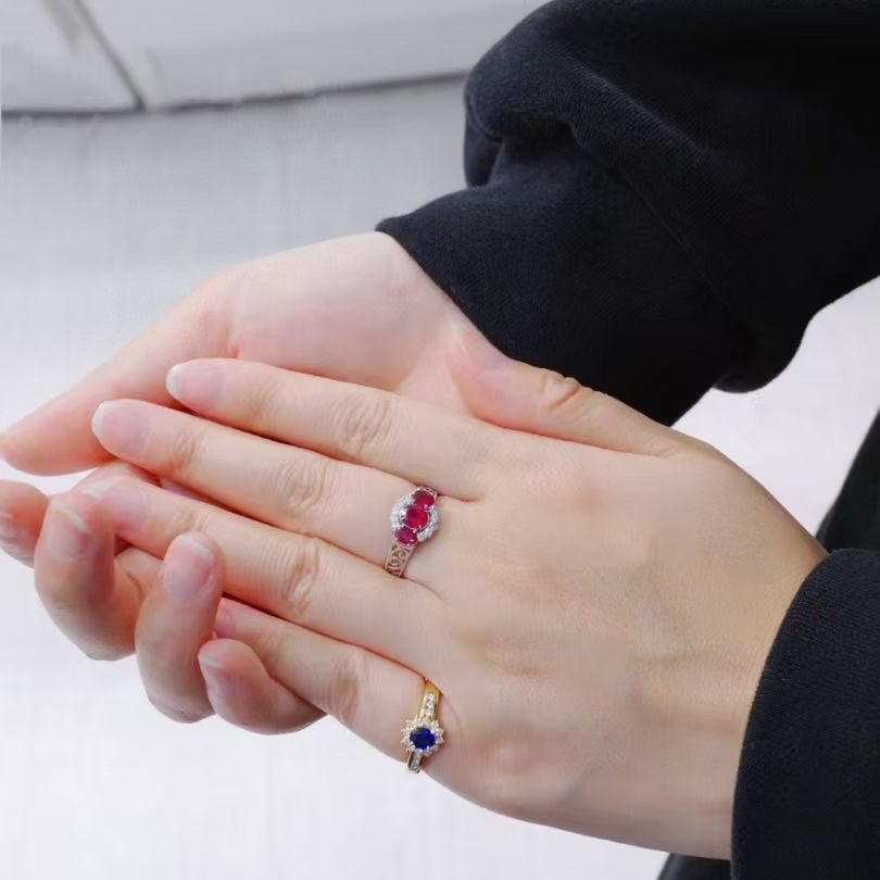 14k Gold 1.26 Ctw Natural Ruby & Diamond Ring - 5