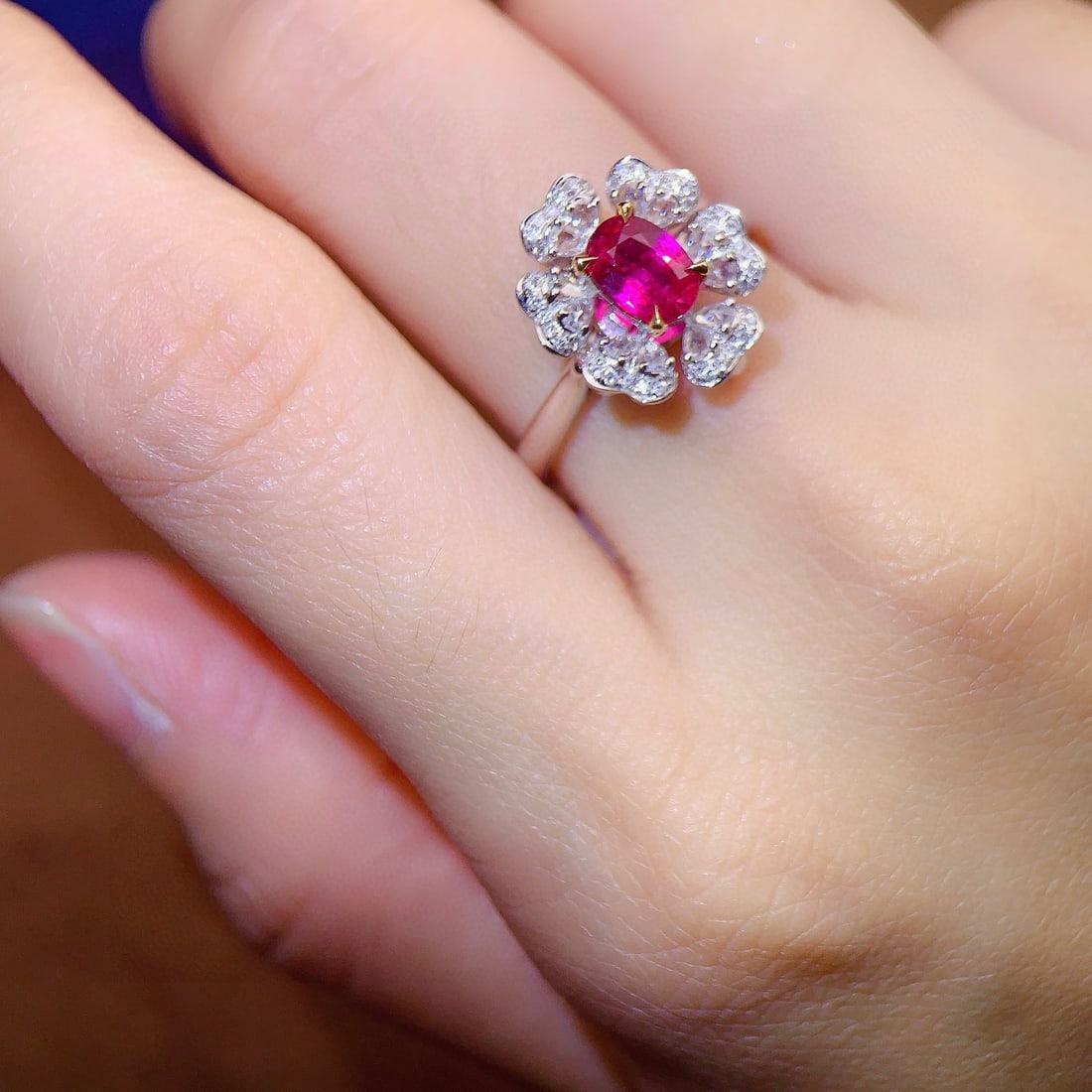 14k Gold 1.11 Ctw Natural Ruby & Diamond Ring/pendant( Without Chain ) - 5