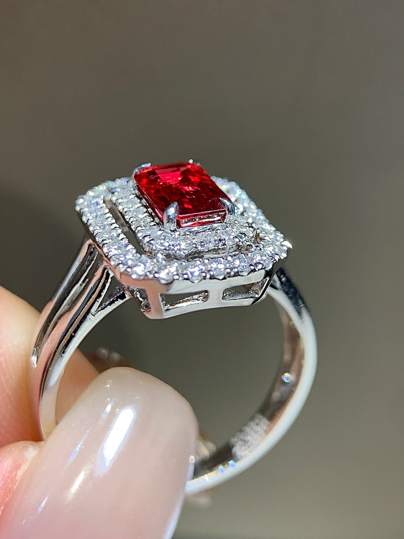14k Gold 0.99 Ct Natural Ruby & Diamond Ring - 2