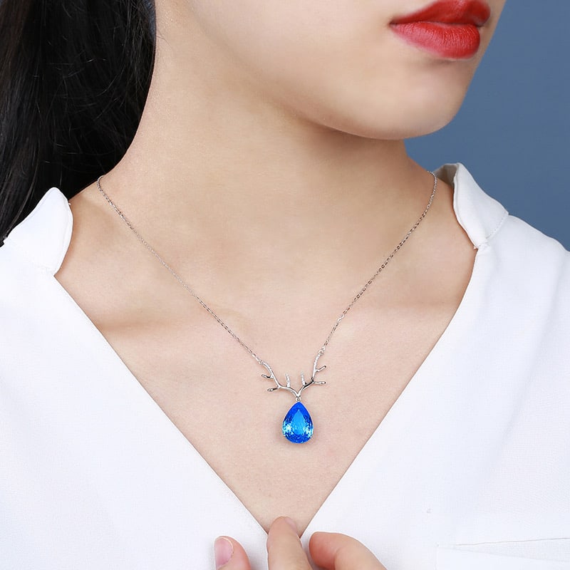14k Gold 9.47 Ct Natural Topaz & Diamond Necklace - 4