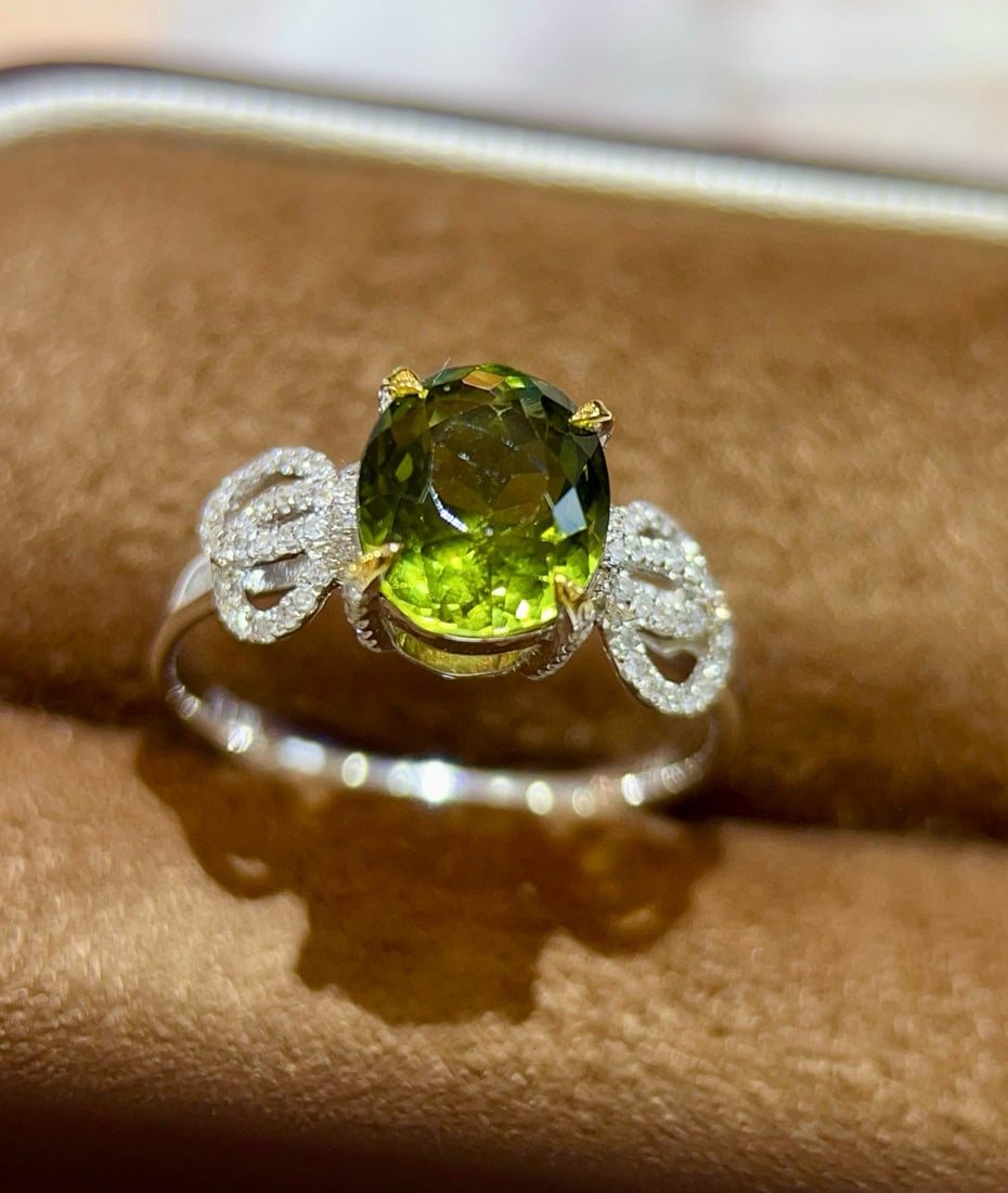 14k Gold 2.74 Ctw Natural Tourmaline & Diamond Ring - 3