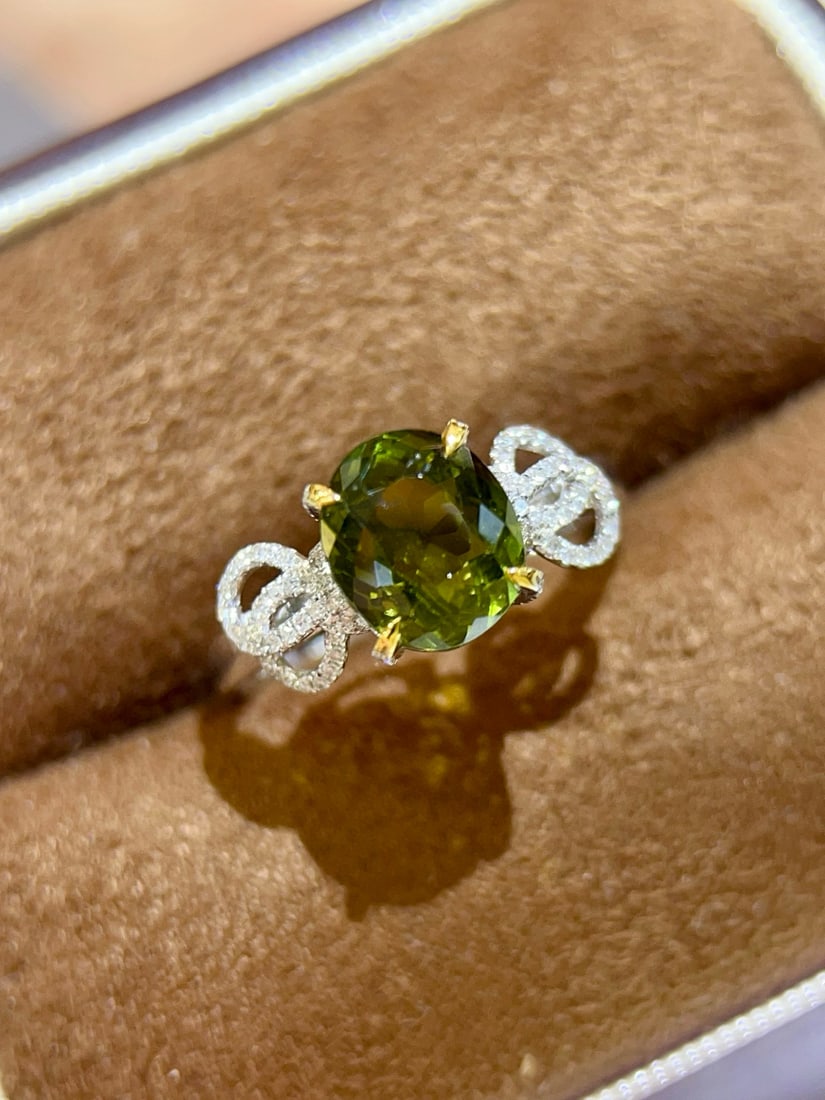 14k Gold 2.74 Ctw Natural Tourmaline & Diamond Ring - 5