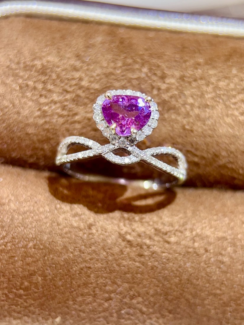 14k Gold 1.33 Ctw Natural Sapphire & Diamond Ring - 3