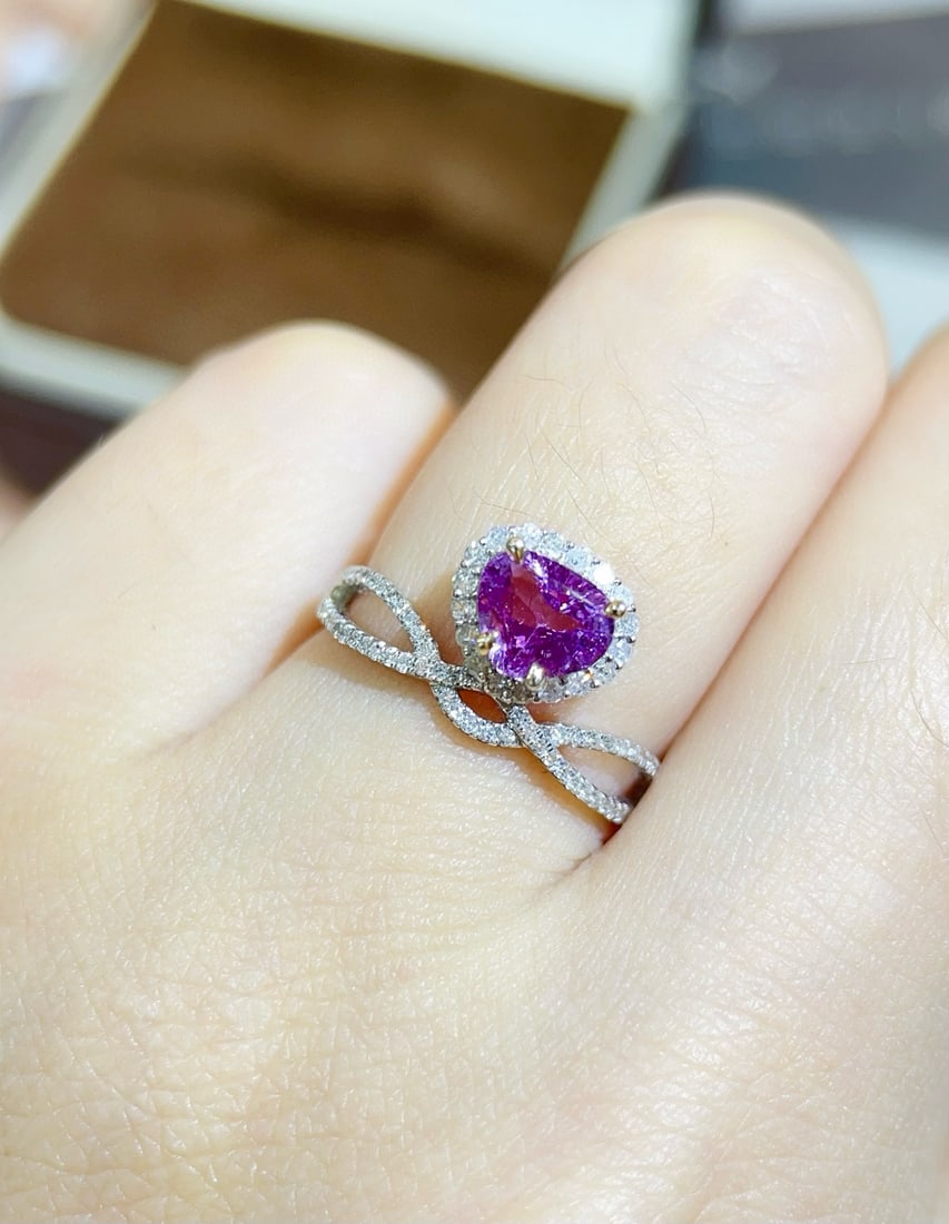 14k Gold 1.33 Ctw Natural Sapphire & Diamond Ring - 4