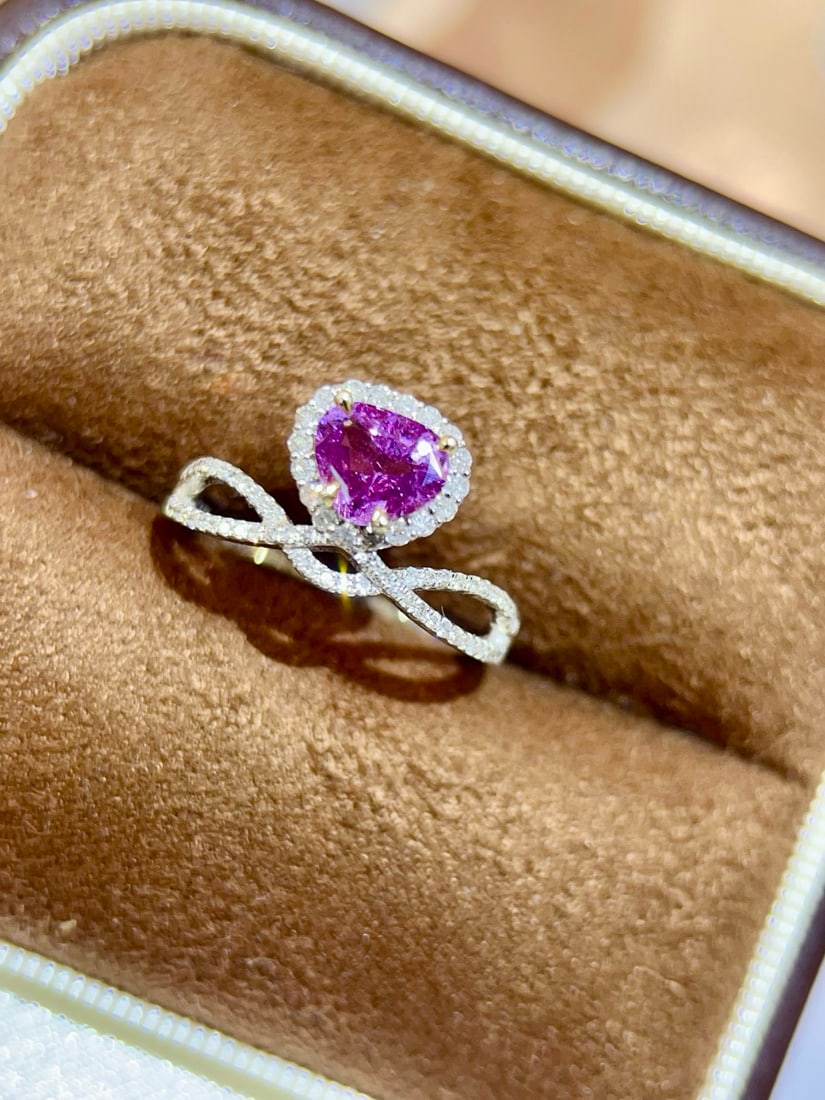 14k Gold 1.33 Ctw Natural Sapphire & Diamond Ring - 5