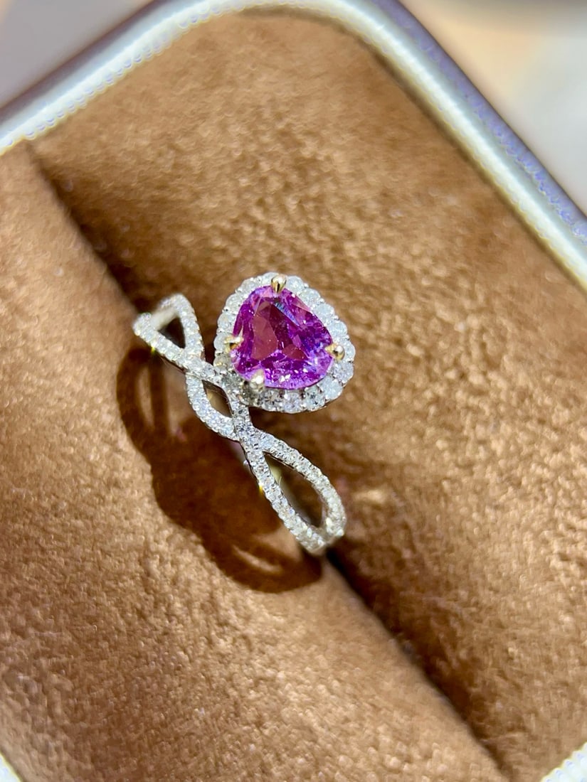 14k Gold 1.33 Ctw Natural Sapphire & Diamond Ring - 6