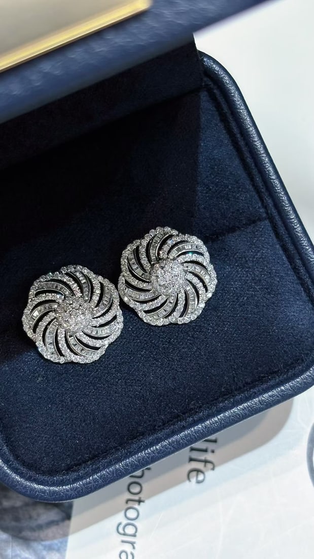 14k Gold 1.5 Ct Natural H Diamond Earrings - 3