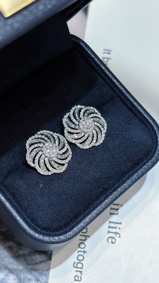 14k Gold 1.5 Ct Natural H Diamond Earrings - 4