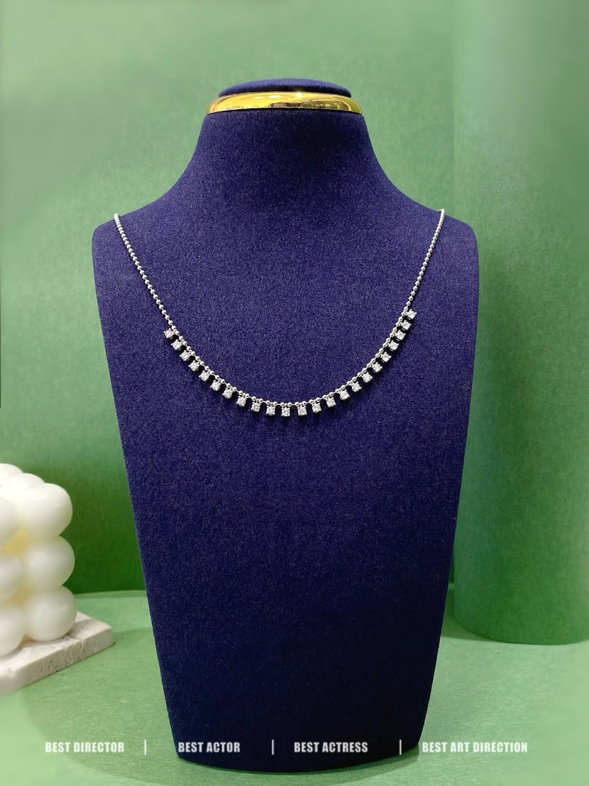 14k Gold 1 Ct Natural H Diamond Necklace: Ref:231034178 // gold content:14k gold // main gemstone:diamond // shape:round // carat weight:1ct // clarity grade:vs-si // color:h // treatment:natural // cut grade:g // Condition: New Low