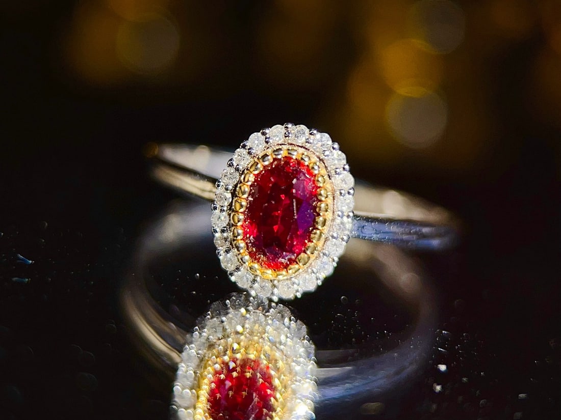 14k Gold 0.81 Ctw Natural Ruby & Diamond Ring - 2