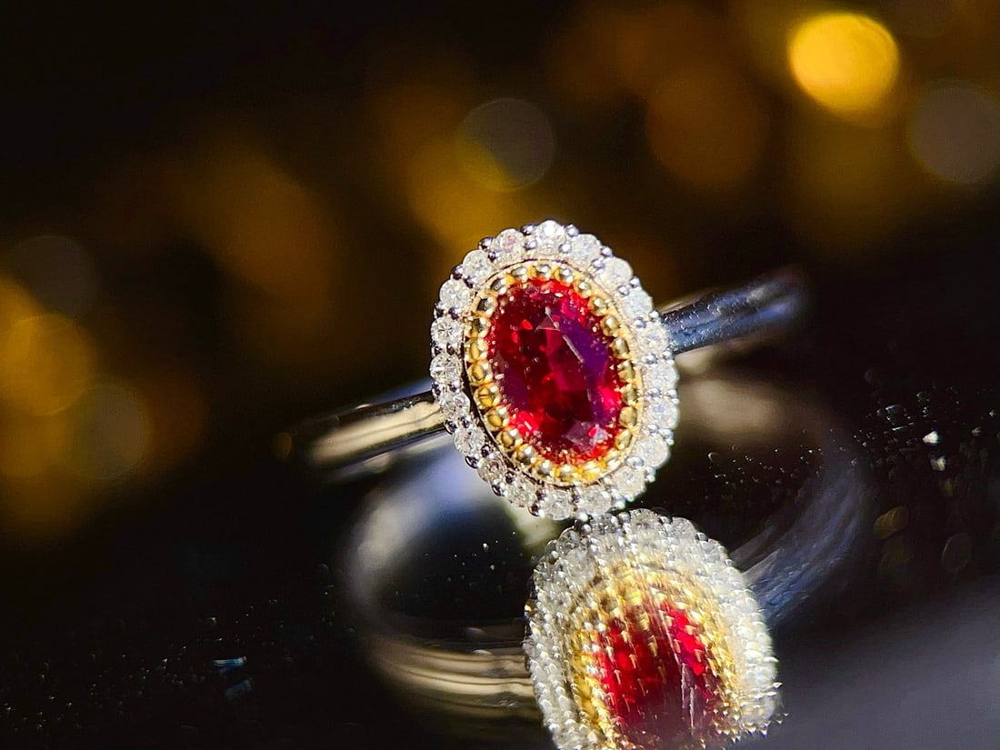 14k Gold 0.81 Ctw Natural Ruby & Diamond Ring - 6