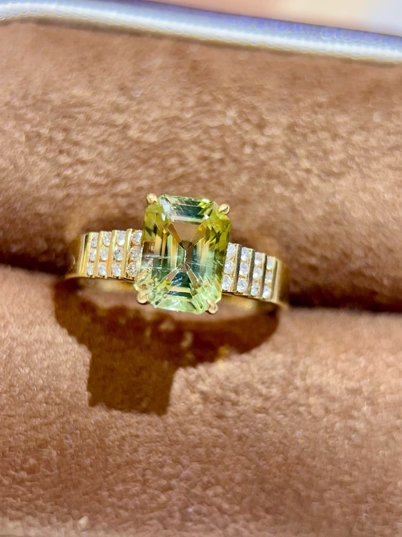 14k Gold 2.68 Ctw Natural Tourmaline & Diamond Ring - 5