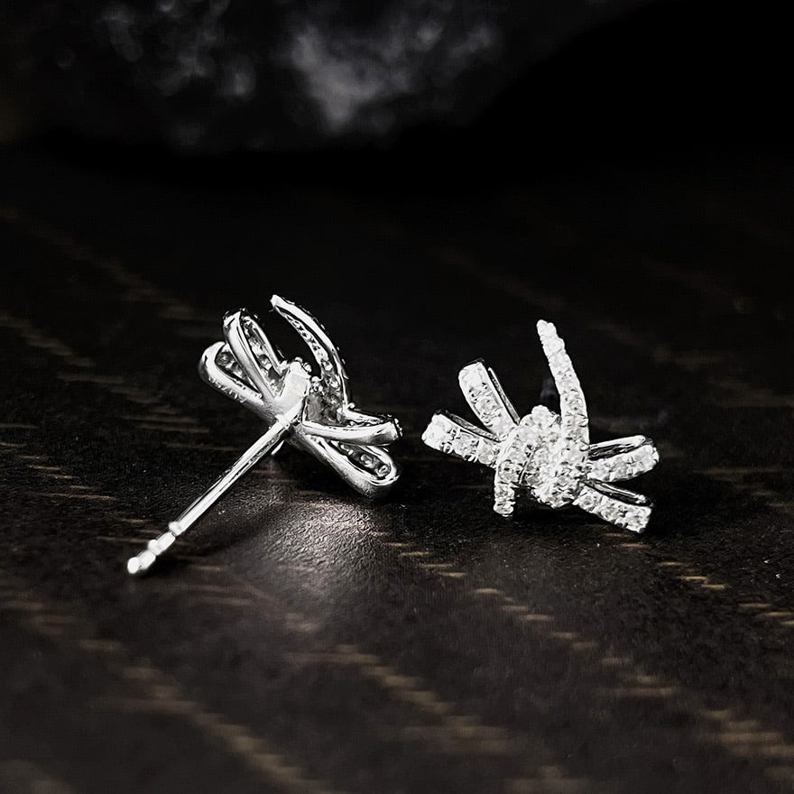 14k Gold 0.22 Ct Natural H Diamond Earrings - 5