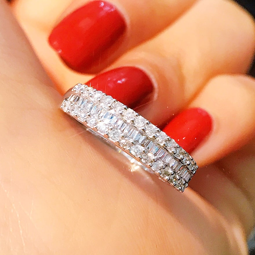 14k Gold 0.5 Ct Natural H Diamond Ring: Ref:231034265 // gold content:14k gold // ring size:7. 25us // // main gemstone:diamond // shape:multiply // carat weight:0. 5ct // clarity grade:vs-si // color:h // treatment:natural // Condition: