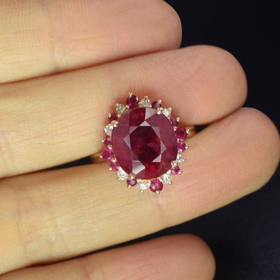 14k Gold 5.13 Ctw Natural Tourmaline & Diamond Ring - 3