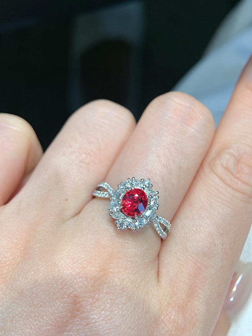 14k Gold 1.3 Ct Natural Ruby & Diamond Ring - 2