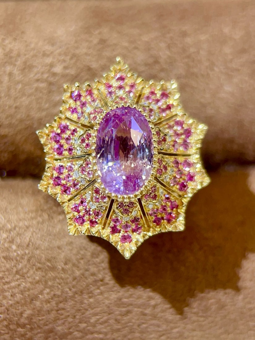 14k Gold 6.75 Ctw Natural Ruby & Diamond Bracelet - 3