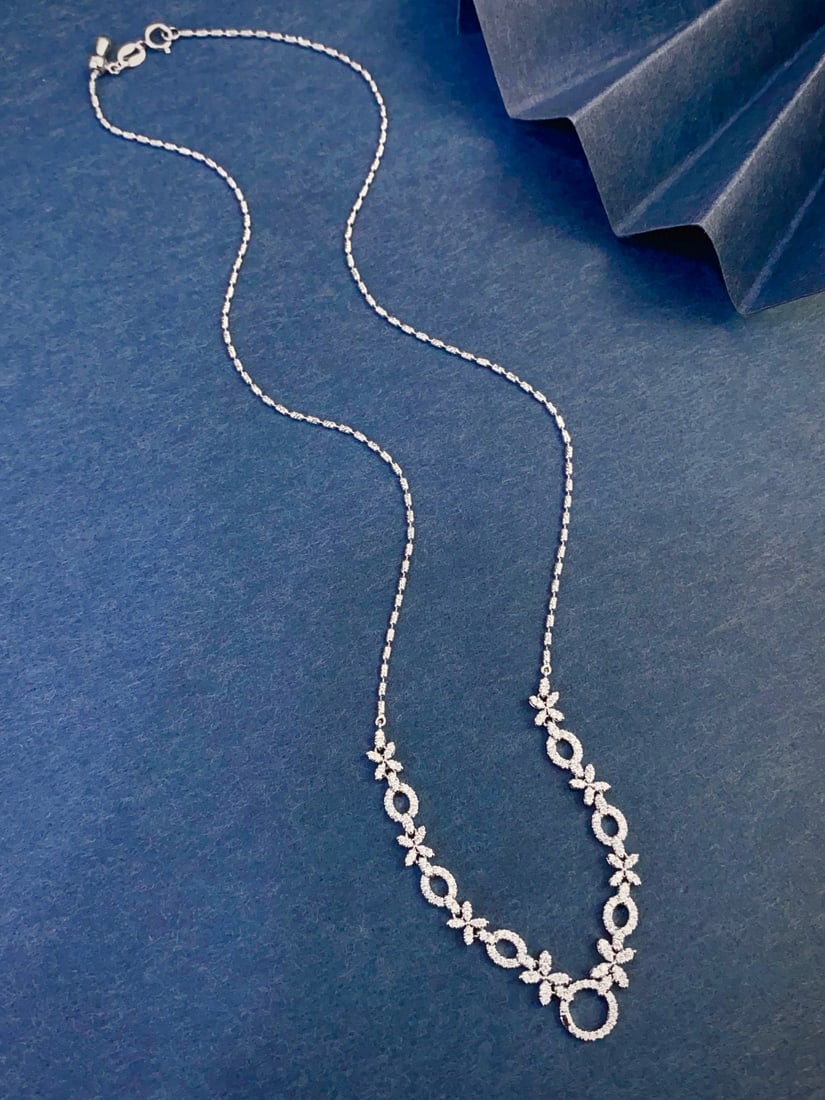14k Gold 0.65 Ct Natural H Diamond Necklace: Ref:231034368 // gold content:14k gold // main gemstone:diamond // shape:round // carat weight:0. 65ct // clarity grade:vs-si // color:h // treatment:natural // cut grade:g // Condition: New Low