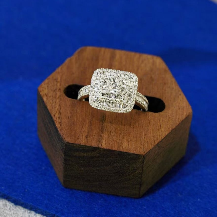 14k Gold 0.85 Ct Natural H Diamond Ring: Ref:231034372 // gold content:14k gold // ring size:7. 25us // // main gemstone:diamond // shape:multiply // carat weight:0. 85ct // clarity grade:vs-si // color:h // treatment:natural // Condition: