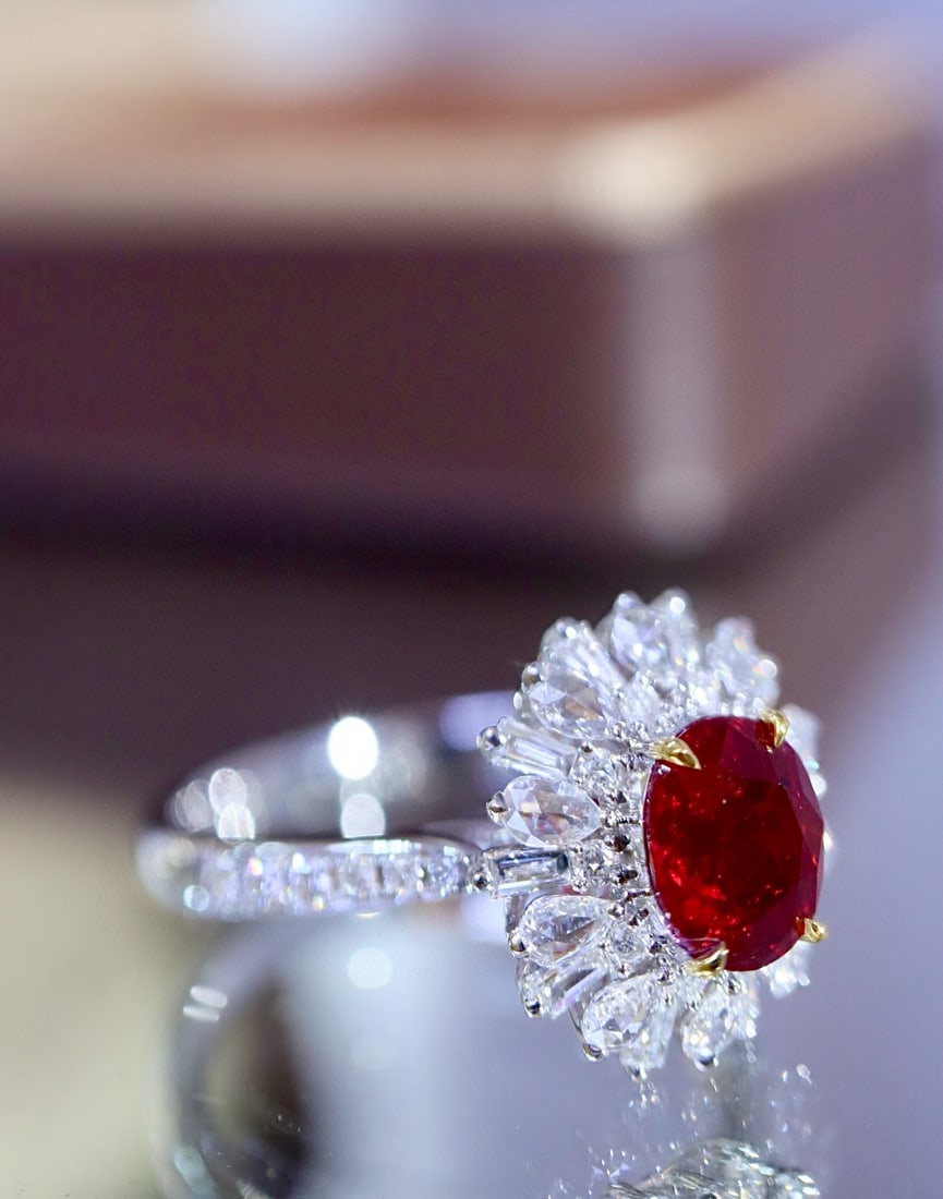 14k Gold 1.75 Ctw Natural Ruby & Diamond Ring - 2