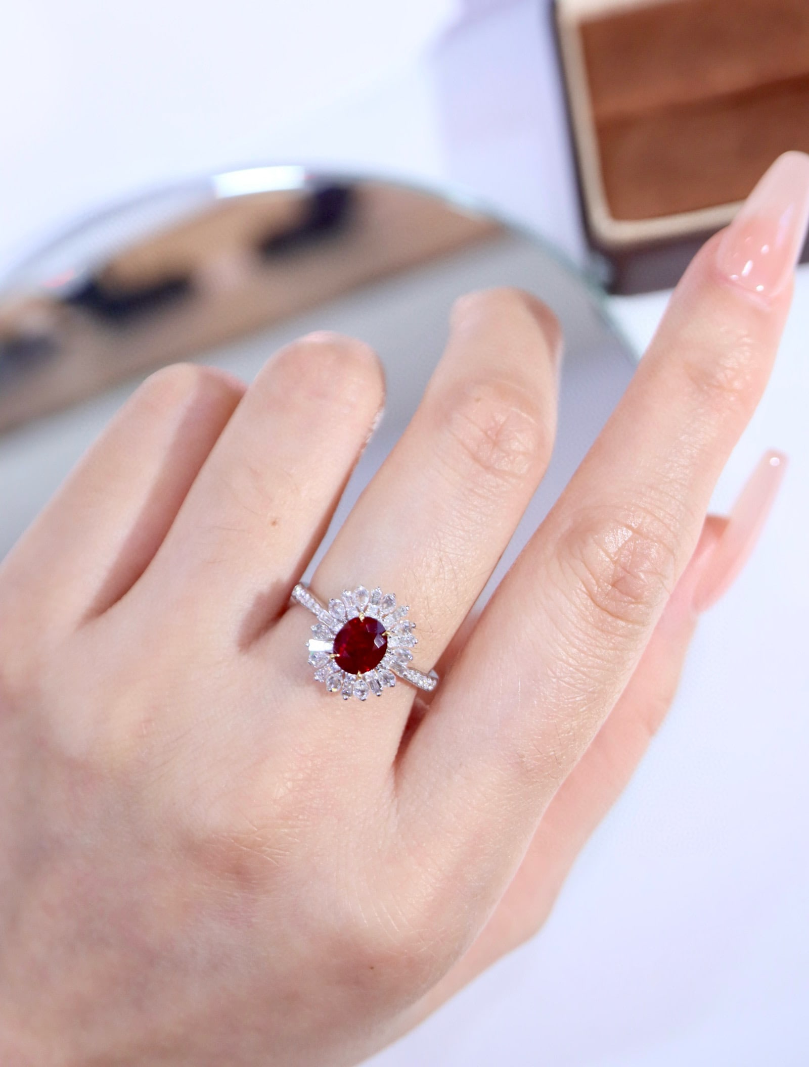 14k Gold 1.75 Ctw Natural Ruby & Diamond Ring - 4