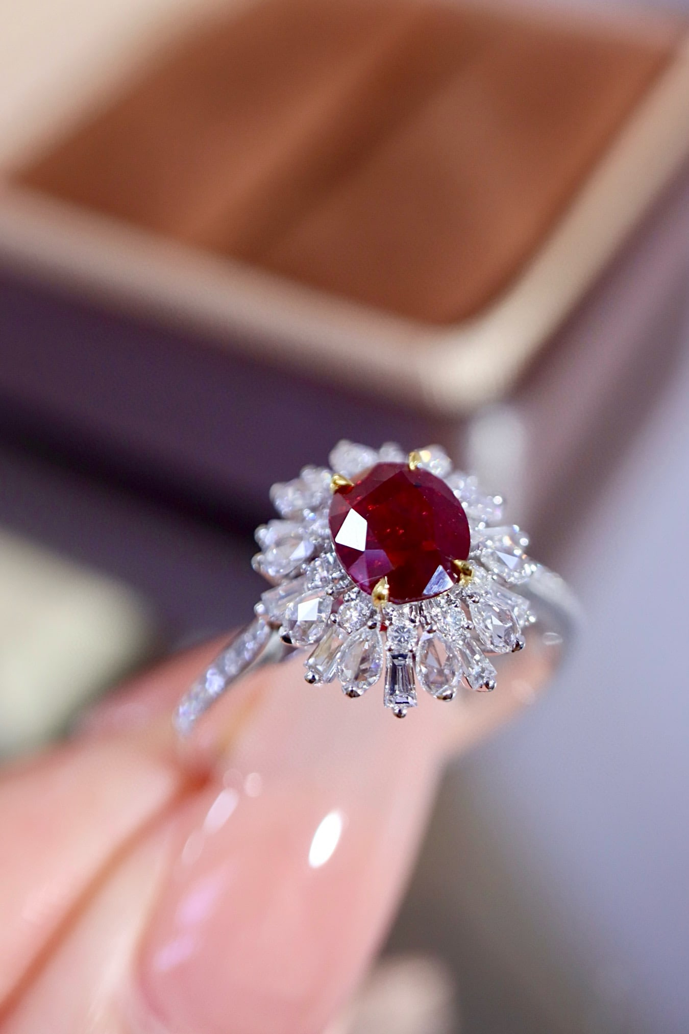 14k Gold 1.75 Ctw Natural Ruby & Diamond Ring - 5