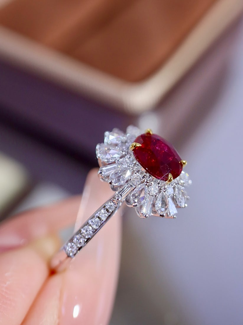 14k Gold 1.75 Ctw Natural Ruby & Diamond Ring - 8