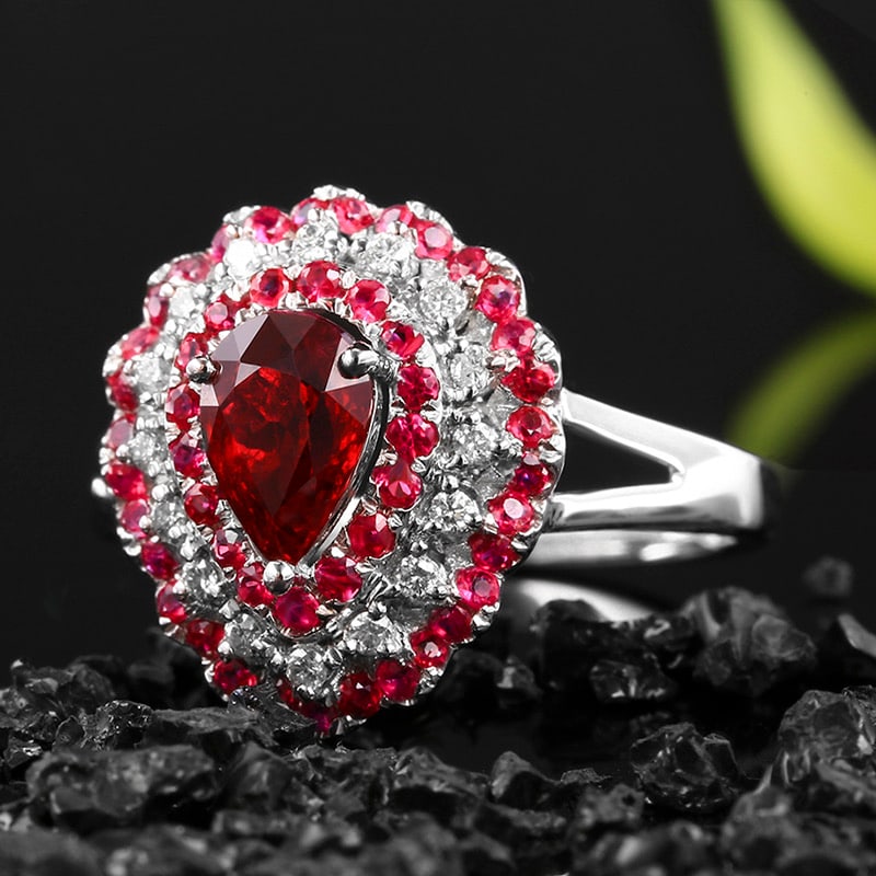 14k Gold 2.91 Ct Natural Ruby & Diamond Ring - 2