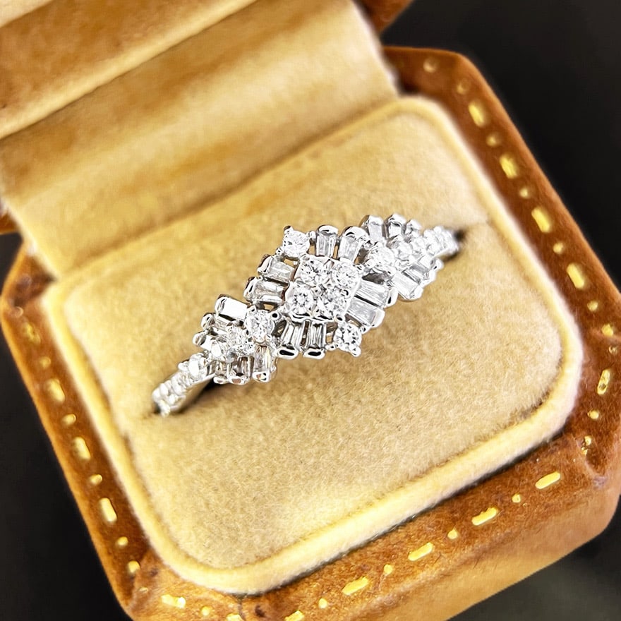 14k Gold 0.56 Ct Natural H Diamond Ring: Ref:231034423 // gold content:14k gold // ring size:7. 25us // // main gemstone:diamond // shape:multiply // carat weight:0. 56ct // clarity grade:vs-si // color:h // treatment:natural // Condition: