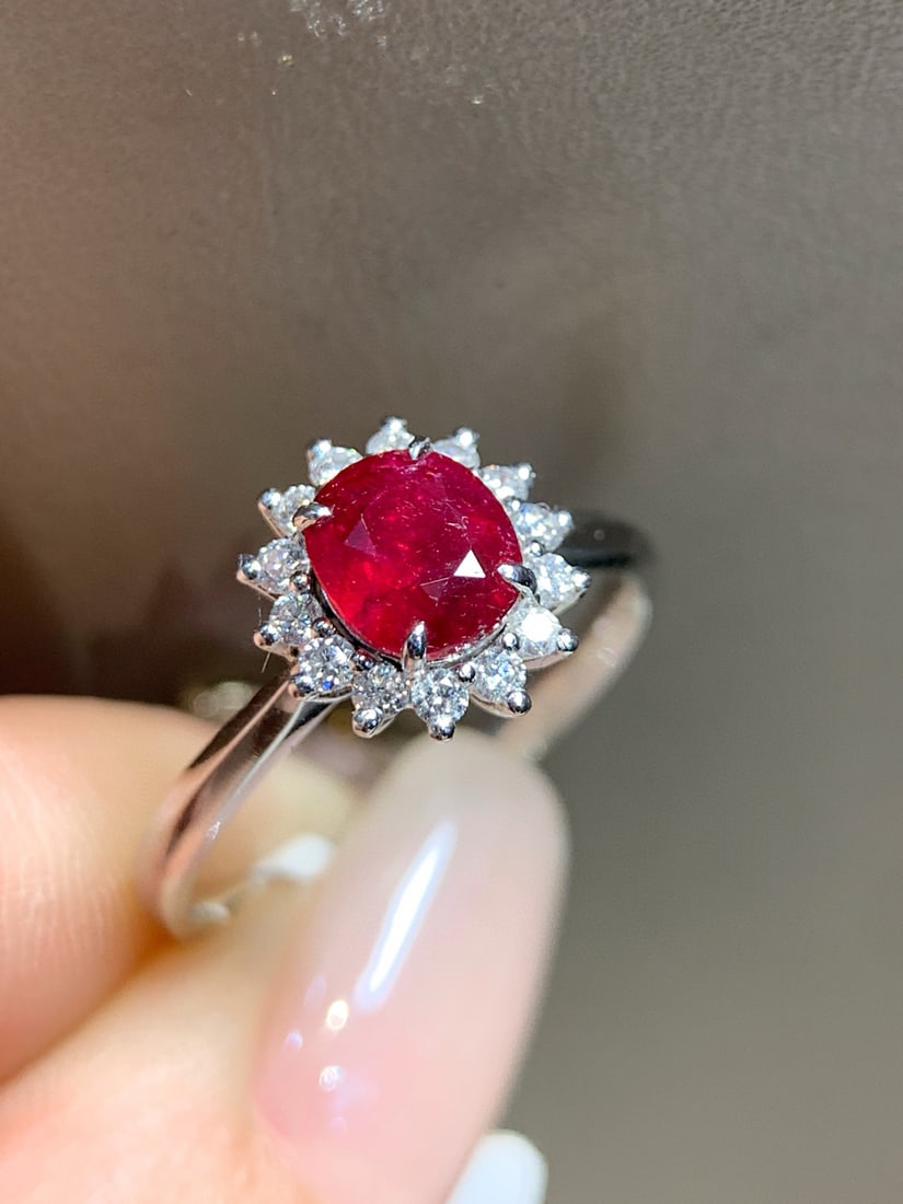 14k Gold 1.1 Ct Natural Ruby & Diamond Ring - 2