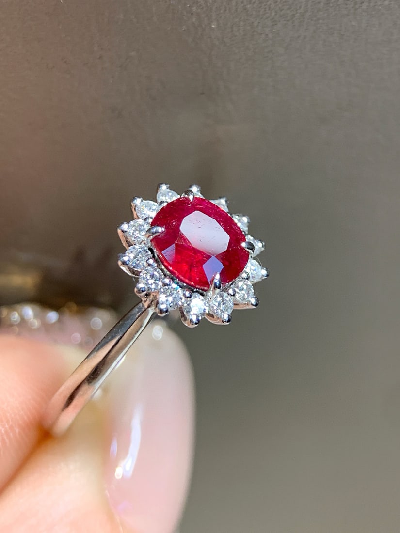 14k Gold 1.1 Ct Natural Ruby & Diamond Ring - 3