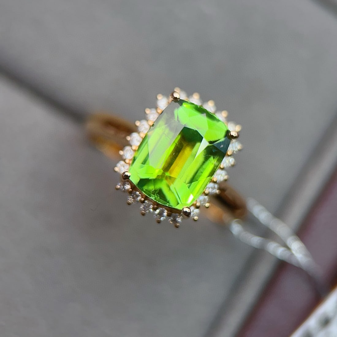 14k Gold 2.75 Ct Natural Tourmaline & Diamond Ring - 2