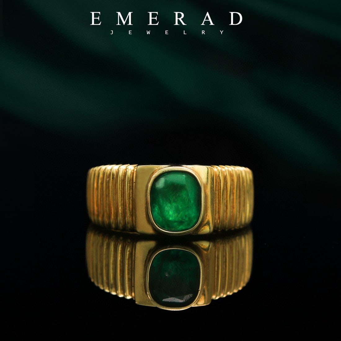 14k Gold 1.58 Ct Natural Emerald Ring - 3