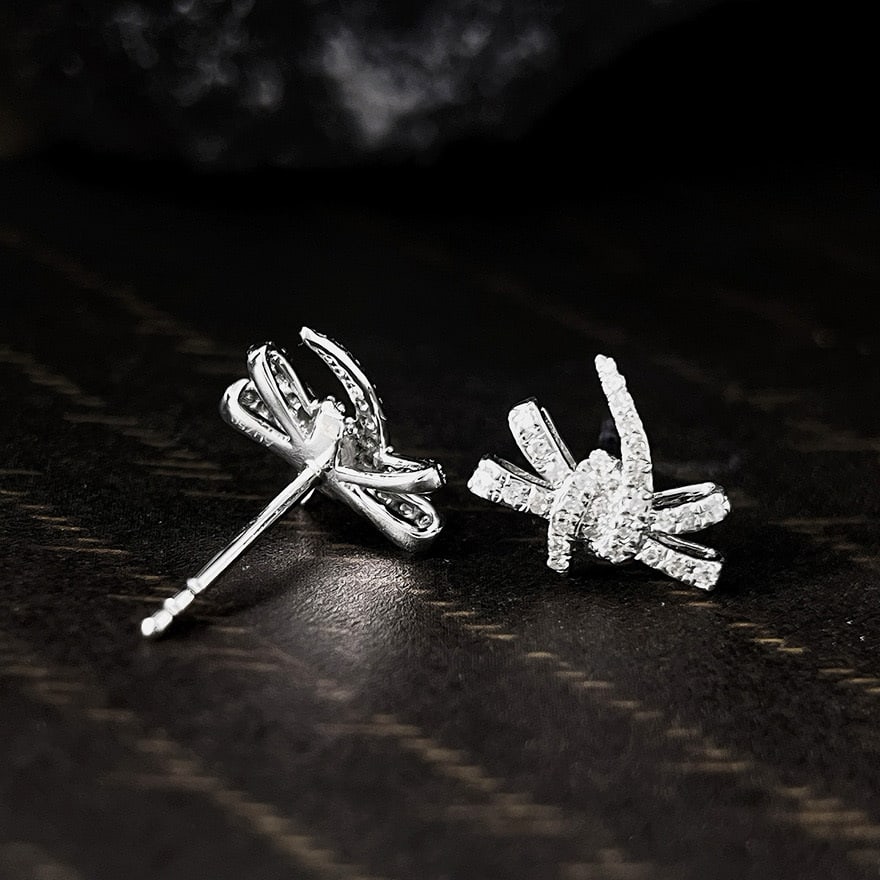 14k Gold 0.22 Ct Natural H Diamond Earrings - 5