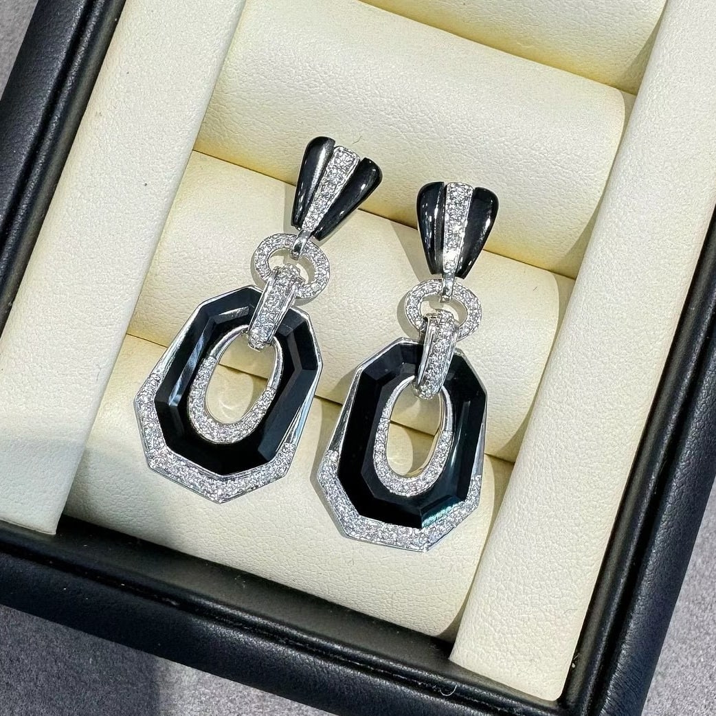 14k Gold 0.67 Ct Natural H Diamond Earrings - 3