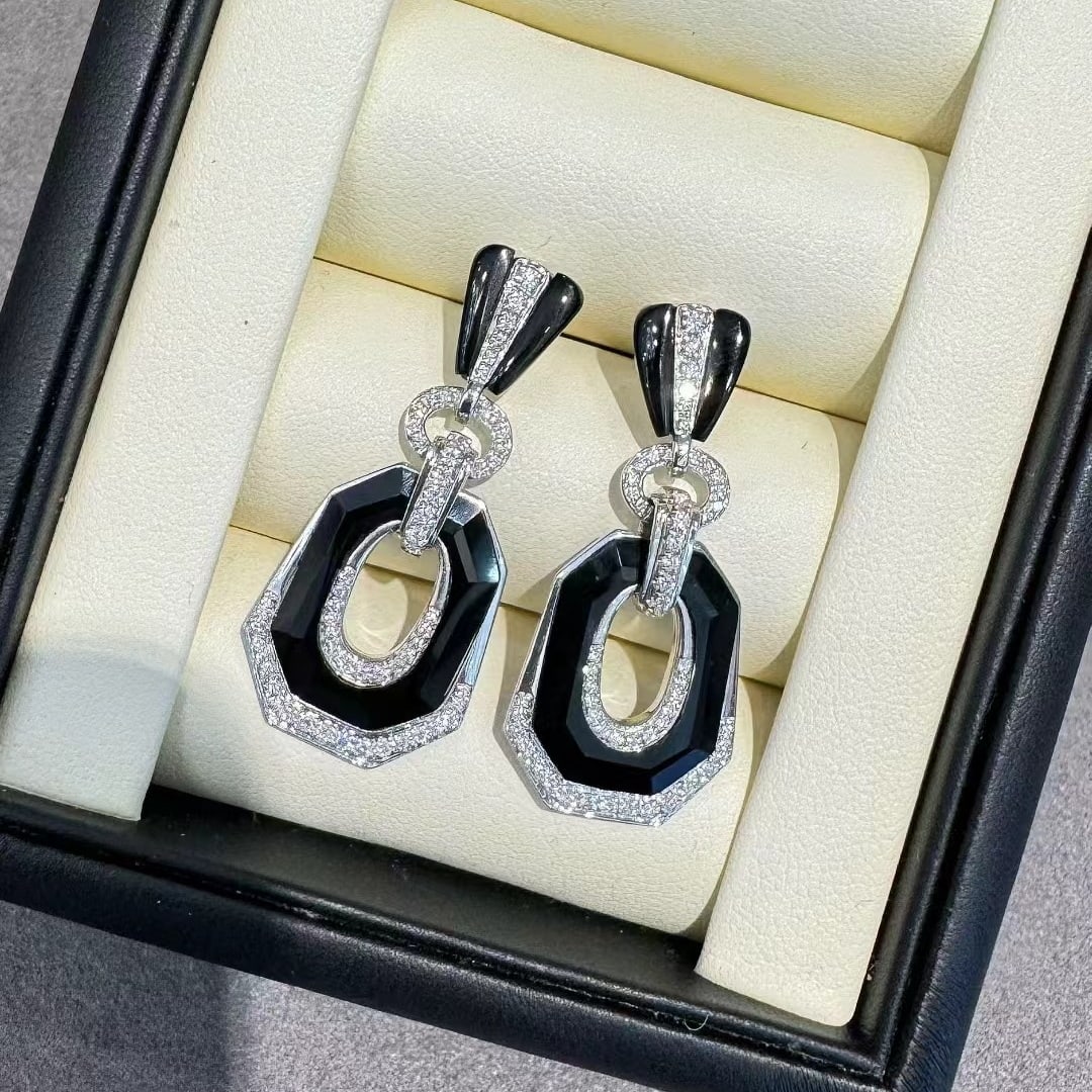 14k Gold 0.67 Ct Natural H Diamond Earrings - 4
