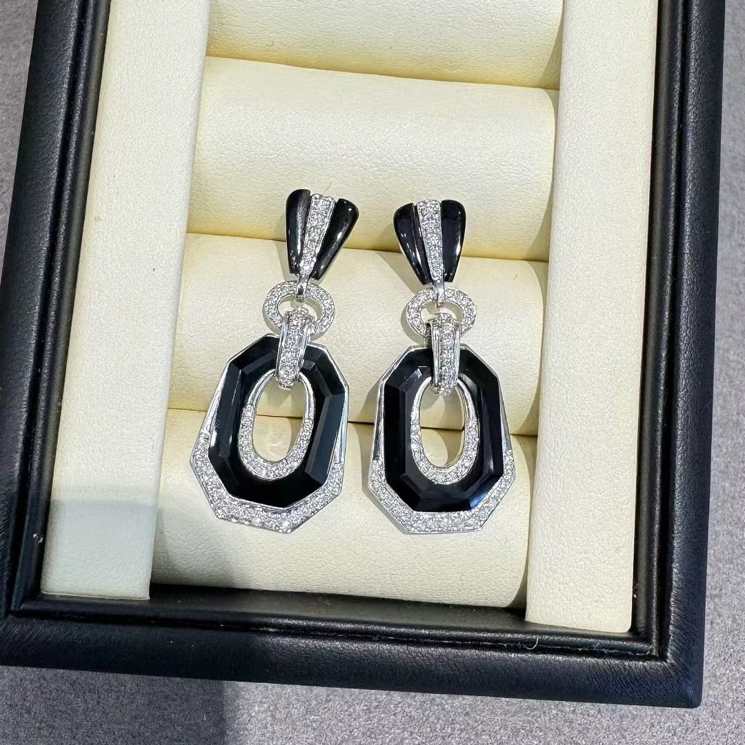 14k Gold 0.67 Ct Natural H Diamond Earrings - 7