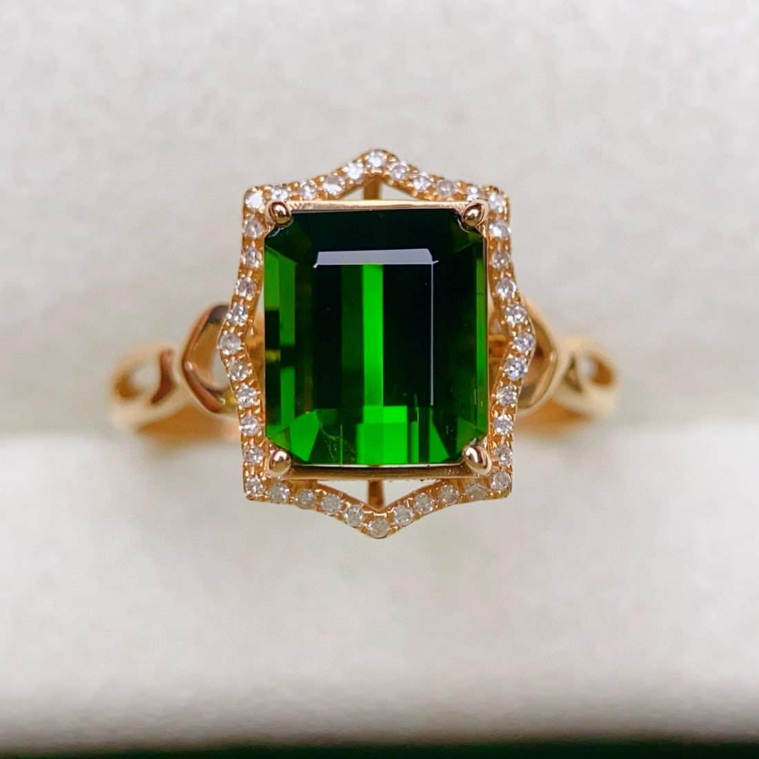 14k Gold 3.42 Ctw Natural Tourmaline & Diamond Ring - 3