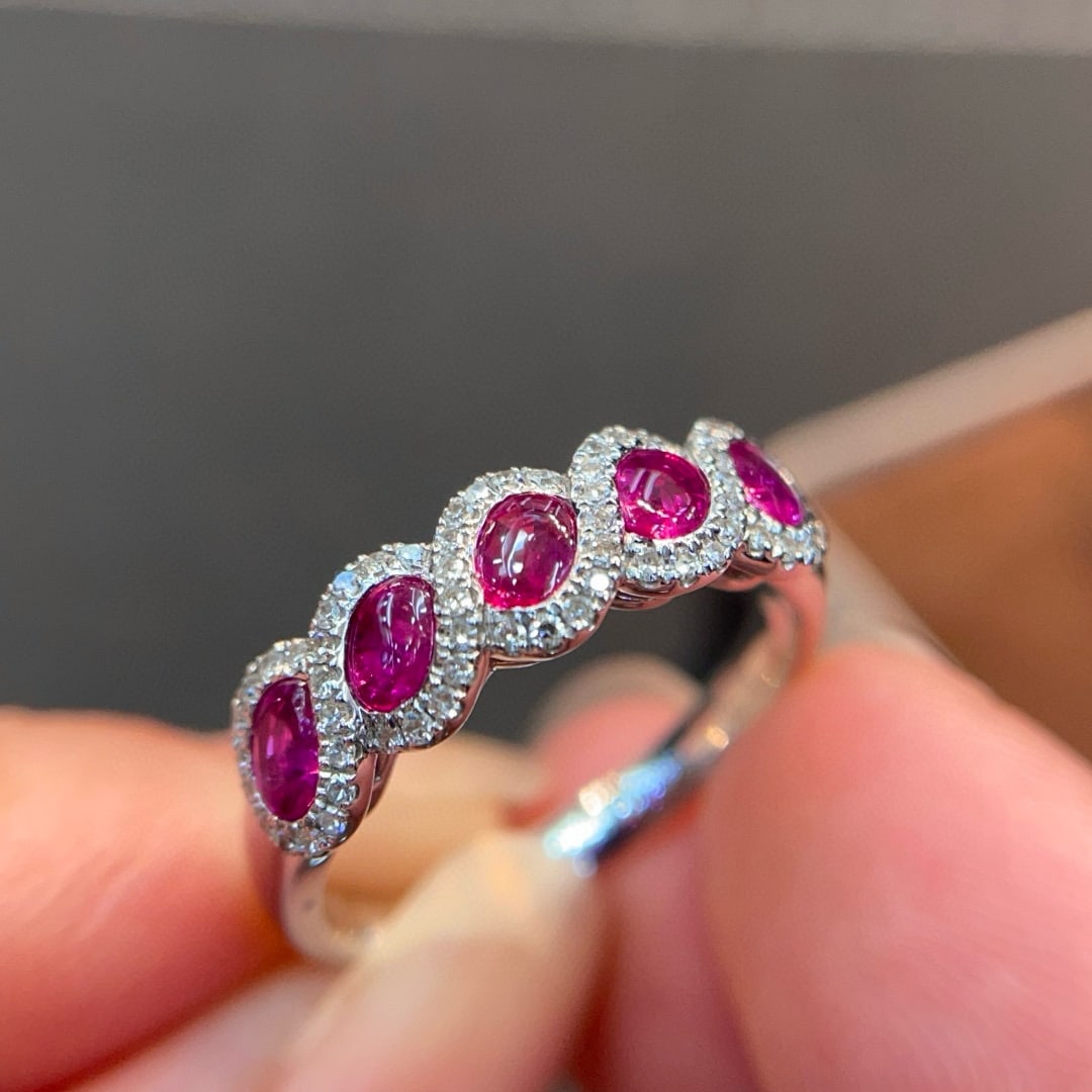 14k Gold 1.25 Ctw Natural Ruby & Diamond Ring - 3