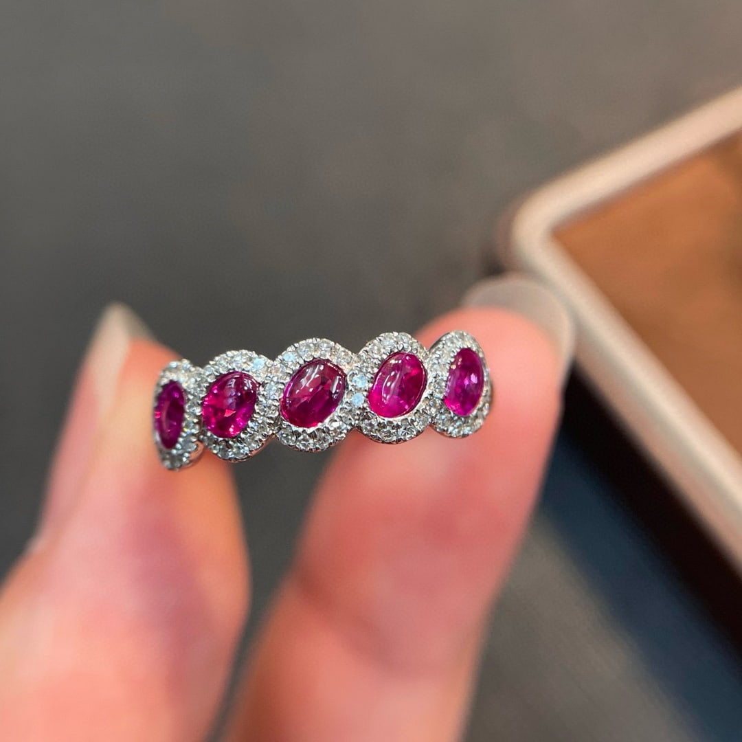 14k Gold 1.25 Ctw Natural Ruby & Diamond Ring - 4