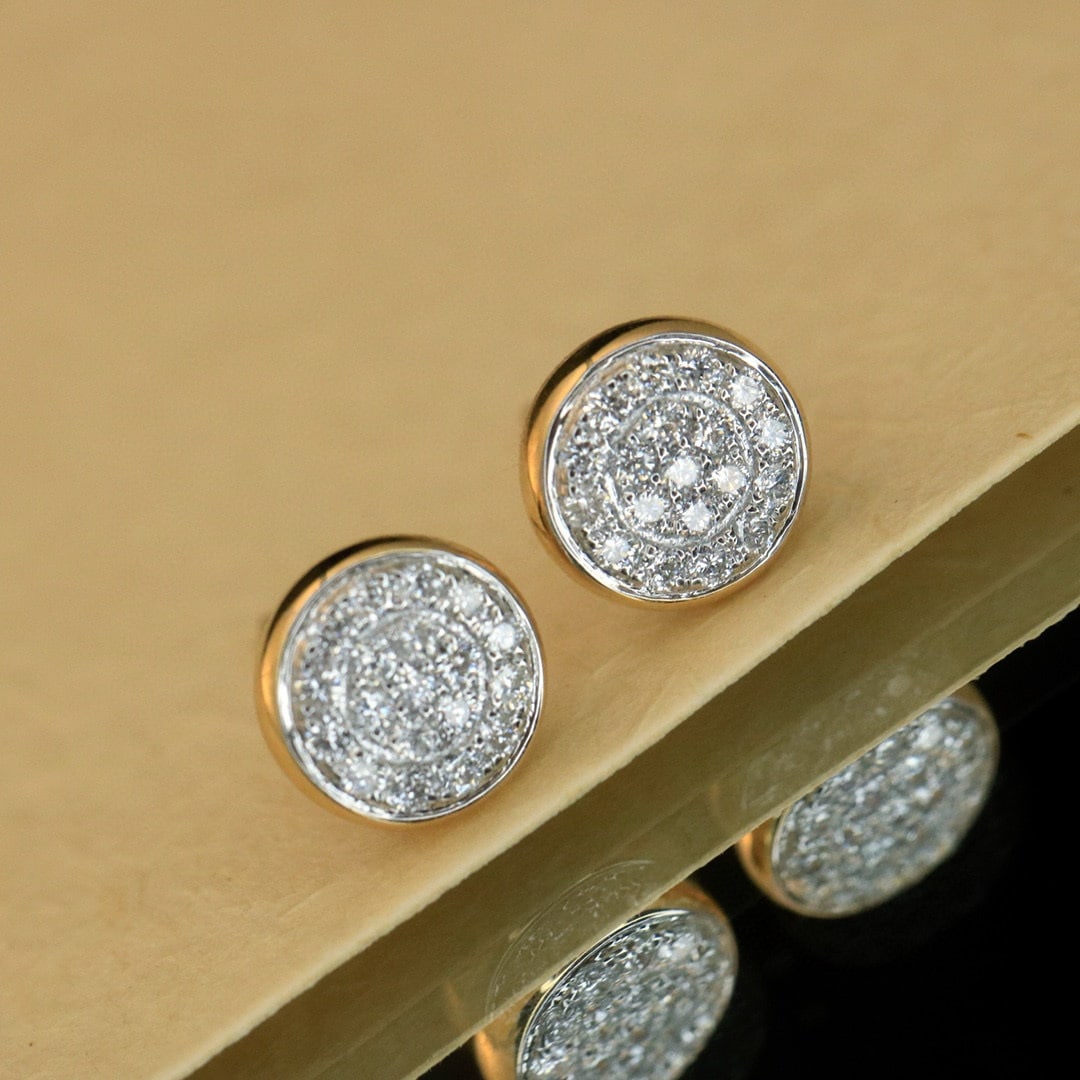 14k Gold 0.3 Ct Natural H Diamond Earrings - 2