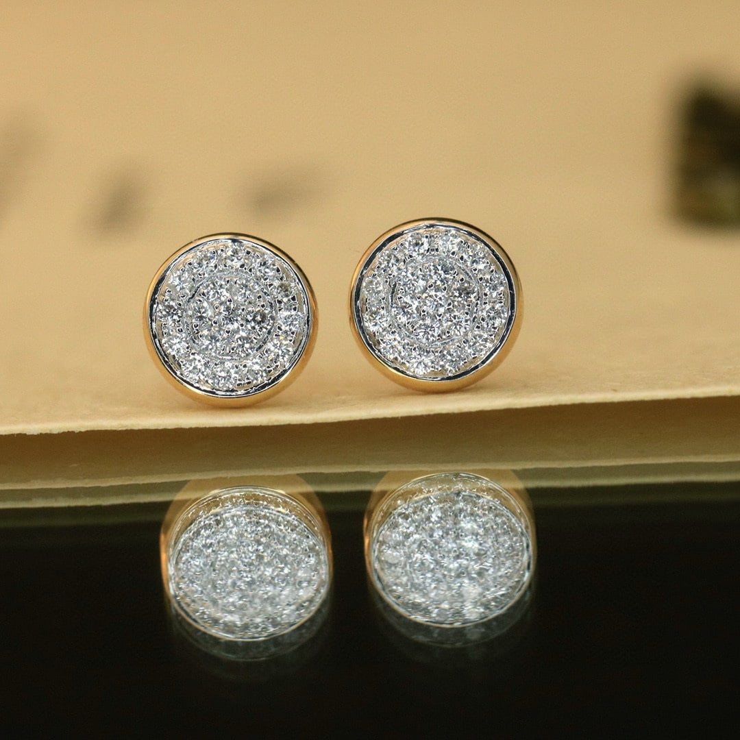 14k Gold 0.3 Ct Natural H Diamond Earrings - 3