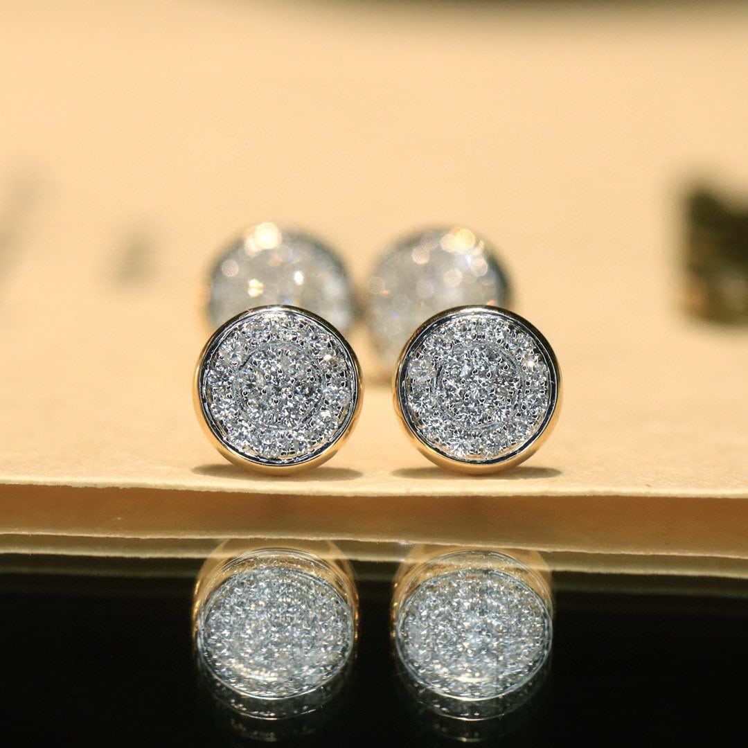 14k Gold 0.3 Ct Natural H Diamond Earrings - 4
