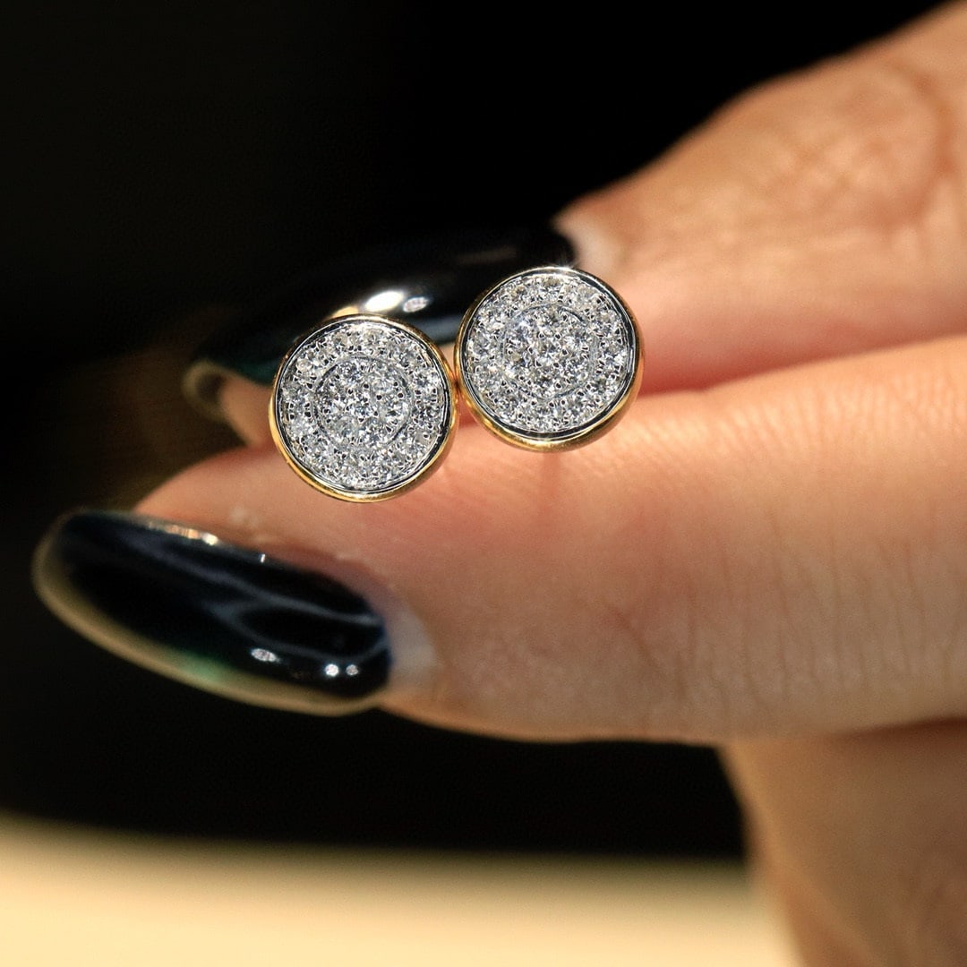 14k Gold 0.3 Ct Natural H Diamond Earrings - 5